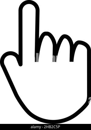 Mauscursor-Symbol. Vektor-Symbol in einer einfachen Handform. Stock Vektor