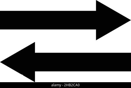 Rechts Richtung und links Richtung Pfeilsymbol. vektor. Stock Vektor