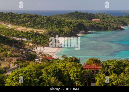 Luftaufnahme der Insel Boracay, Philippinen Stockfoto
