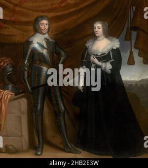 Doppelporträt von Frederik Hendrik 1584-1647 und Amalia van Solms-Braunfels 1602-1675, Gerrit van Honthorst, c. 1637 - 1638 Stockfoto