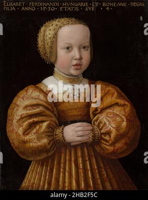 Porträt von Elisabeth von Österreich 1526-1545, im Alter von 4 Jahren, Jacob Seisenegger, 1530 Stockfoto