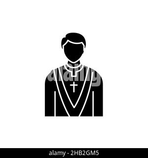 Symbol für die Farbe der Priesterlinie. Religion. Für Webseite anmelden Stock Vektor