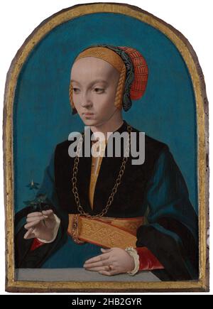 Porträt von Elisabeth Bellinghausen c. 1520- nach 1570, Bartholomäus Bruyn de Oude, 1538 - 1539 Stockfoto