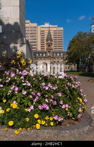 Halifax City Hall und Grand Parade, Halifax, Nova Scotia, Kanada Stockfoto