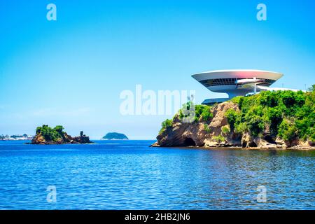 Niemeyer Museum of Contemporary Art , NIteroi, Brasilien Stockfoto