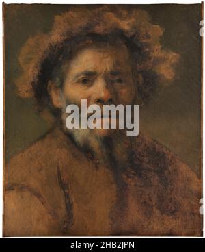 Studie eines alten Mannes, Rembrandt van Rijn, Kreis von Stockfoto