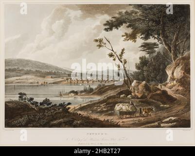 Newburg, aus „The Hudson River Portfolio“, William Guy Wall, Irisch, 1792–nach 1864, John Hill, American (Born England), 1770–1850, 1825, handkoloriertes Aquatinta, Radierung, Und Gravur, Newburg, New York, USA, Nord- und Mittelamerika, Drucke, Bild: 16 1/8 x 21 1/2 Zoll (41 x 54,6 cm Stockfoto