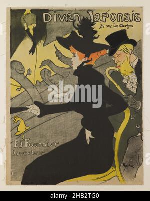 Divan Japonais, Henri de Toulouse-Lautrec, Französisch, 1864–1901, 1892–93, Farblithographie, hergestellt in Paris, Île-de-France, Frankreich, Europa, Abzüge, Bild: 31 1/4 x 23 5/8 Zoll (79,4 x 60 cm Stockfoto