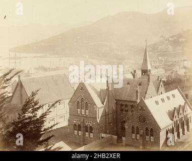 Lyttelton, Burton Brothers Studio, Fotostudio, 1870s, Dunedin, Schwarzweiß-Fotografie Stockfoto