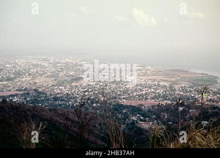 Blick über die Hauptstadt Port of Spain, Trinidad, Trinidad und Tobago 1961-1963 Stockfoto