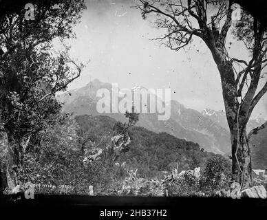 Otira Gorge, Burton Brothers Studio, Fotostudio, 1879, Dunedin, Schwarzweiß-Fotografie Stockfoto