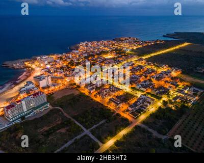 SA Coma, S'Illot, Mallorca, Spanien Abendfotos von Drone. Luftbilder von Mallorca Island! Stockfoto