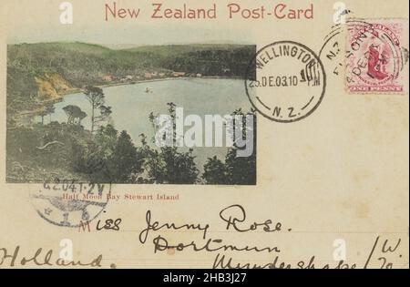 Half Moon Bay, Stewart Island, Muir & Moodie Studio, Fotostudio, 1900-1903, Dunedin Stockfoto