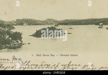 Half Moon Bay, Stewart Island, Muir & Moodie Studio, Fotostudio, 1905, Dunedin Stockfoto