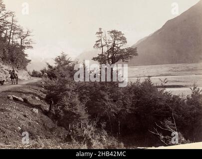 Bealey, West Coast Road, Burton Brothers Studio, Fotostudio, Dunedin, Schwarzweiß-Fotografie Stockfoto