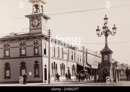 [Wanganui], Burton Brothers Studio, Fotostudio, 1880s, Whanganui, Schwarzweiß-Fotografie Stockfoto