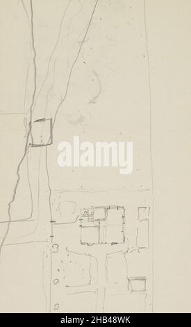 Blatt 52 rückseitig aus einem Skizzenbuch mit 56 Blättern, Studie, möglicherweise eine Karte, Cornelis Vreedenburgh, 1890 - 1946 Stockfoto