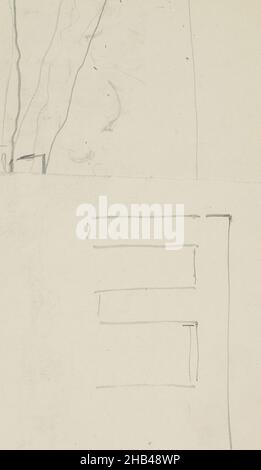 Blatt 53 rückseitig aus einem Skizzenbuch mit 56 Blättern, rechteckige Form, Cornelis Vreedenburgh, 1890 - 1946 Stockfoto