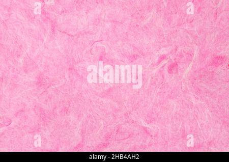 Rosa Maulbeerpapier Textur als Hintergrund. Stockfoto