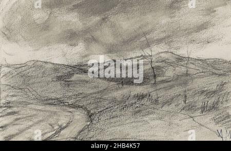 Blatt 12 Recto aus einem Skizzenbuch mit 41 Seiten, Hillscape, Anton Mauve, 1848 - 1888 Stockfoto