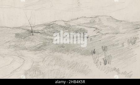 Blatt 20 Recto aus einem Skizzenbuch mit 41 Seiten, Hillscape, Anton Mauve, 1848 - 1888 Stockfoto