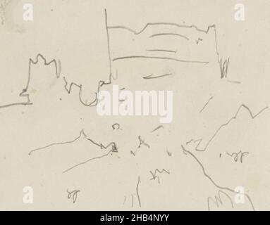 Seite 57 aus einem Skizzenbuch mit 32 Seiten, Blick auf die Prinsengracht in Amsterdam, in der Nähe der Lauriergracht., Zeichner: George Hendrik Breitner, Amsterdam, c. 1893 - 1912, George Hendrik Breitner, c. 1893 - 1912 Stockfoto