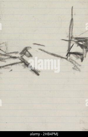 Seite 29 und Seite 30 aus einem Skizzenbuch mit 38 Seiten, Studie, Zeichner: George Hendrik Breitner, Amsterdam, 1893 - 1898, George Hendrik Breitner, 1893 - 1898 Stockfoto