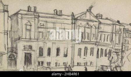 Seite 83 und Seite 84 aus einem Skizzenbuch mit 46 Seiten, Blick auf die De Nederlandsche Bank am Oude Turfmarkt 127-129 in Amsterdam., Zeichner: George Hendrik Breitner, Amsterdam, c. 1900, George Hendrik Breitner, c. 1900 Stockfoto