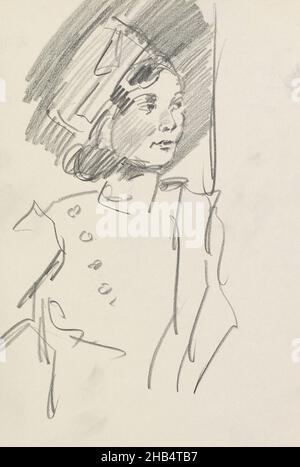 Blatt 26 recto aus Skizzenbuch V mit 33 Blättern, Frau in Uniform, Isaac Israelels, 1875 - 1934 Stockfoto