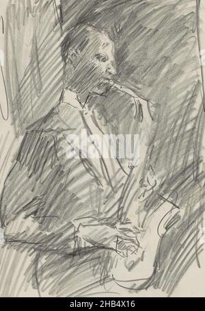 Seite 19 Recto aus Skizzenbuch XVII mit 31 Seiten, Saxophonist, Isaac Israelels, c. 1915 - 1934 Stockfoto