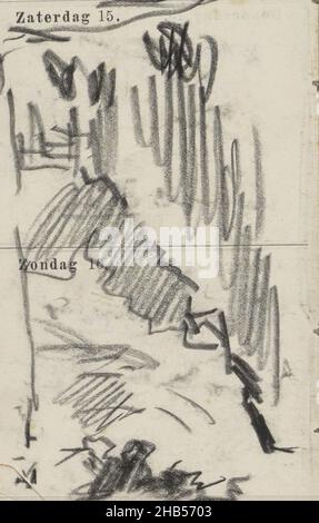 Seite 121 aus einem Tagebuch, das als Skizzenbuch mit 108 Seiten verwendet wurde, Studie, Zeichner: George Hendrik Breitner, Amsterdam, 1893, George Hendrik Breitner, 1893 Stockfoto