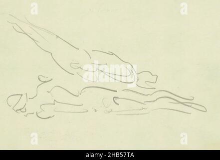 Blatt 10 rückseitig aus Skizzenbuch LXV mit 27 Blättern, zwei Figurenstudien, Isaac Israelels, 1875 - 1934 Stockfoto