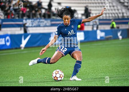 Paris, Frankreich. 16th Dez 2021. Ashley Elizabeth Lawrence von PSG während der UEFA Women's Champions League, Gruppe B Fußballspiel zwischen Paris Saint-Germain und Breidablik UBK am 16. Dezember 2021 im Jean Bouin Stadion in Paris, Frankreich - Foto: Victor Joly/DPPI/LiveMedia Kredit: Unabhängige Fotoagentur/Alamy Live News Stockfoto