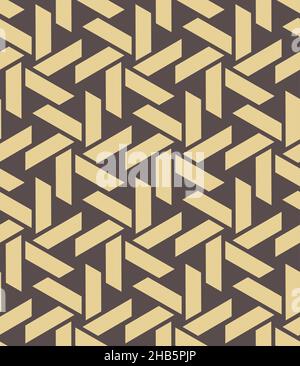 Nahtloser Vektorhintergrund mit zufälliger goldener Linienführung. Abstraktes Ornament. Gepunktetes abstraktes Muster Stock Vektor