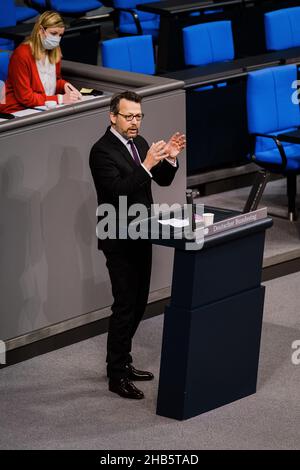 Berlin, Deutschland. 16th Dez 2021. Der deutsche Politiker Otto Fricke. (Foto von Ralph Pache/PRESSCOV/Sipa USA) Quelle: SIPA USA/Alamy Live News Stockfoto