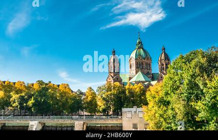 St. Luke Kirche in Lehel, München Stockfoto