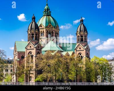 St. Luke Kirche in Lehel, München Stockfoto