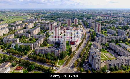 Siauliai Luftbild Stadt Panorama Stockfoto