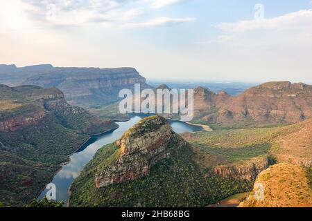 Panoramablick auf den Blyde River Canyon, Mpumalanga, Südafrika Stockfoto