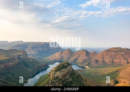 Panoramablick auf den Blyde River Canyon, Mpumalanga, Südafrika Stockfoto