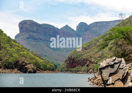 Panoramablick auf den Blyde River Canyon, Mpumalanga, Südafrika Stockfoto