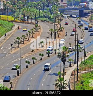 Verkehr, Miraflores Bezirk, lima, Peru Stockfoto