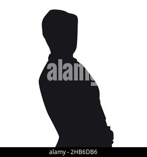Silhouette einer Frau auf weißem Hintergrund. vektor-Illustration Stock Vektor