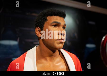 Muhammad Ali Wachsfigur im Madame Tussauds Istanbul. Stockfoto