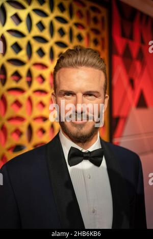 David Beckham Wachsfigur im Madame Tussauds Istanbul. David Beckham ist englischer Fußballspieler. Stockfoto