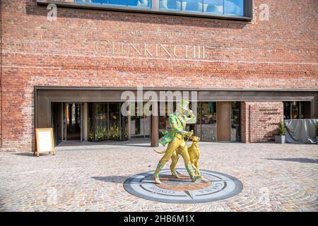 Der Eingang der Glenkinchie Whisky Distillery in East Lothian, Schottland, Großbritannien Stockfoto