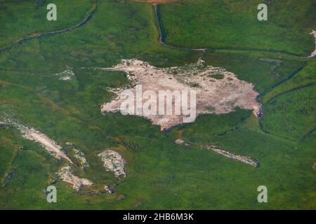 Insel Neuwerk, Luftaufnahme, Deutschland, Nationalpark Hamburgisches Wattenmeer Stockfoto