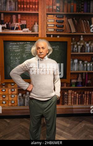 Albert Einstein Wachsfigur im Madame Tussauds Istanbul. Stockfoto