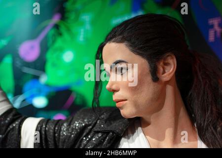 Michael Jackson Wachsfigur im Madame Tussauds Istanbul. Michael Jackson war ein amerikanischer Sänger, Songwriter und Tänzer. Stockfoto