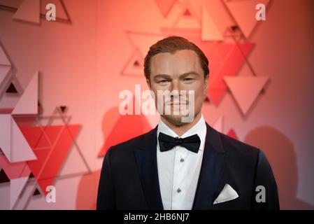 Leonardo DiCaprio Wachsfigur im Madame Tussauds Istanbul. Leonardo DiCaprio ist ein amerikanischer Schauspieler und Filmproduzent. Stockfoto